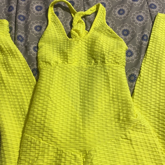 Nwt still in package neon yellow catsuit shapewear - Picture 3 of 6